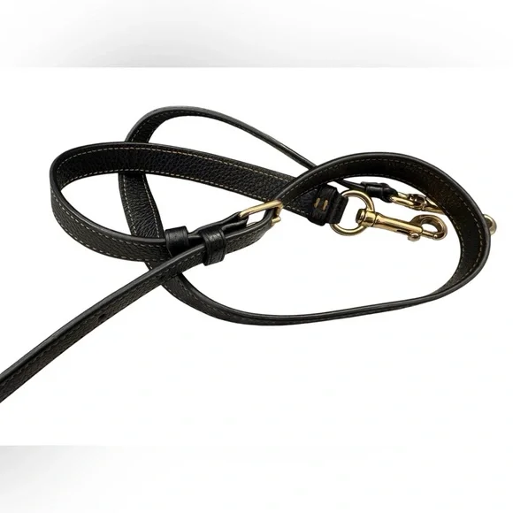 Coach Pennie Black Leather Shoulder Crossbody Gold Hardware 6152 Purse EUC - Picture 11 of 13